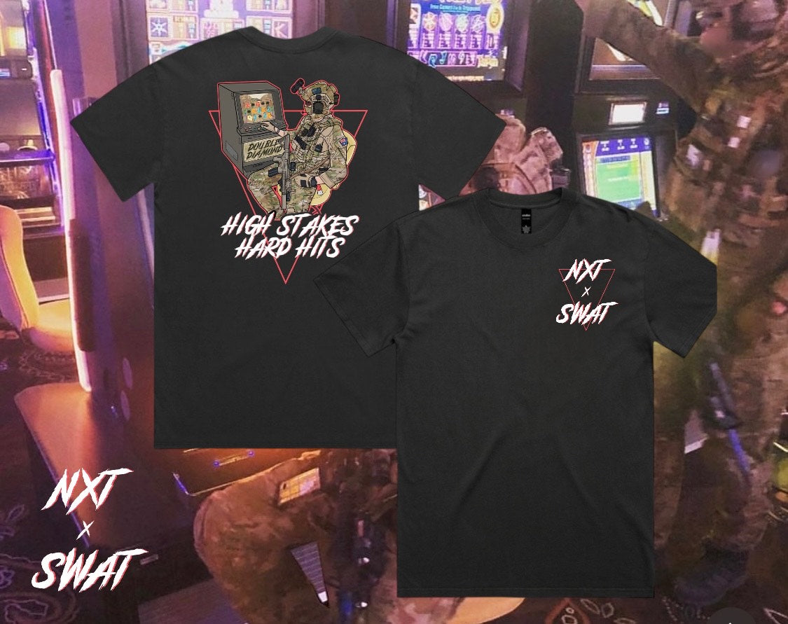 High Stakes Hard Hits Tee – Scott Ryder x Special Weapons & Toons Heavy Tee (Pre-Order)