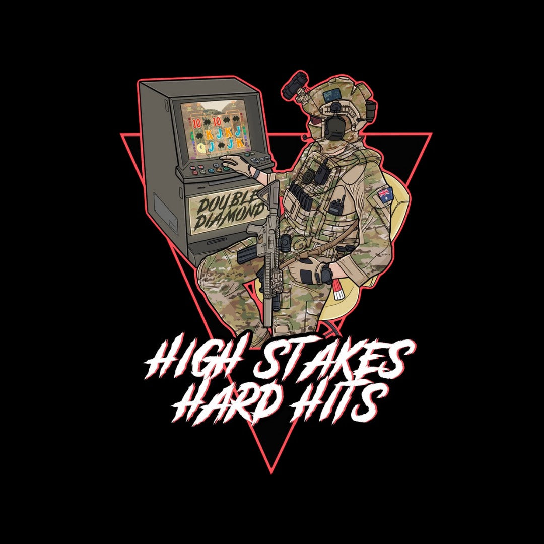 High Stakes Hard Hits Tee – Heavy Tee (Pre-Order)
