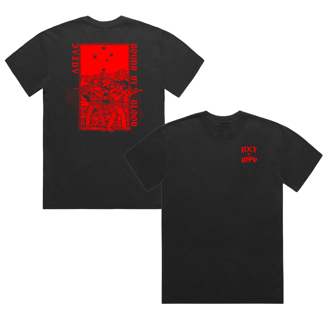 NXT x WPP ANZAC Bound By Blood Heavy Faded Tee ( Pre-Order)